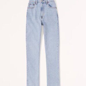 NWT Abercrombie 32L/14 Ultra High Rise 90s Slim Straight Jean